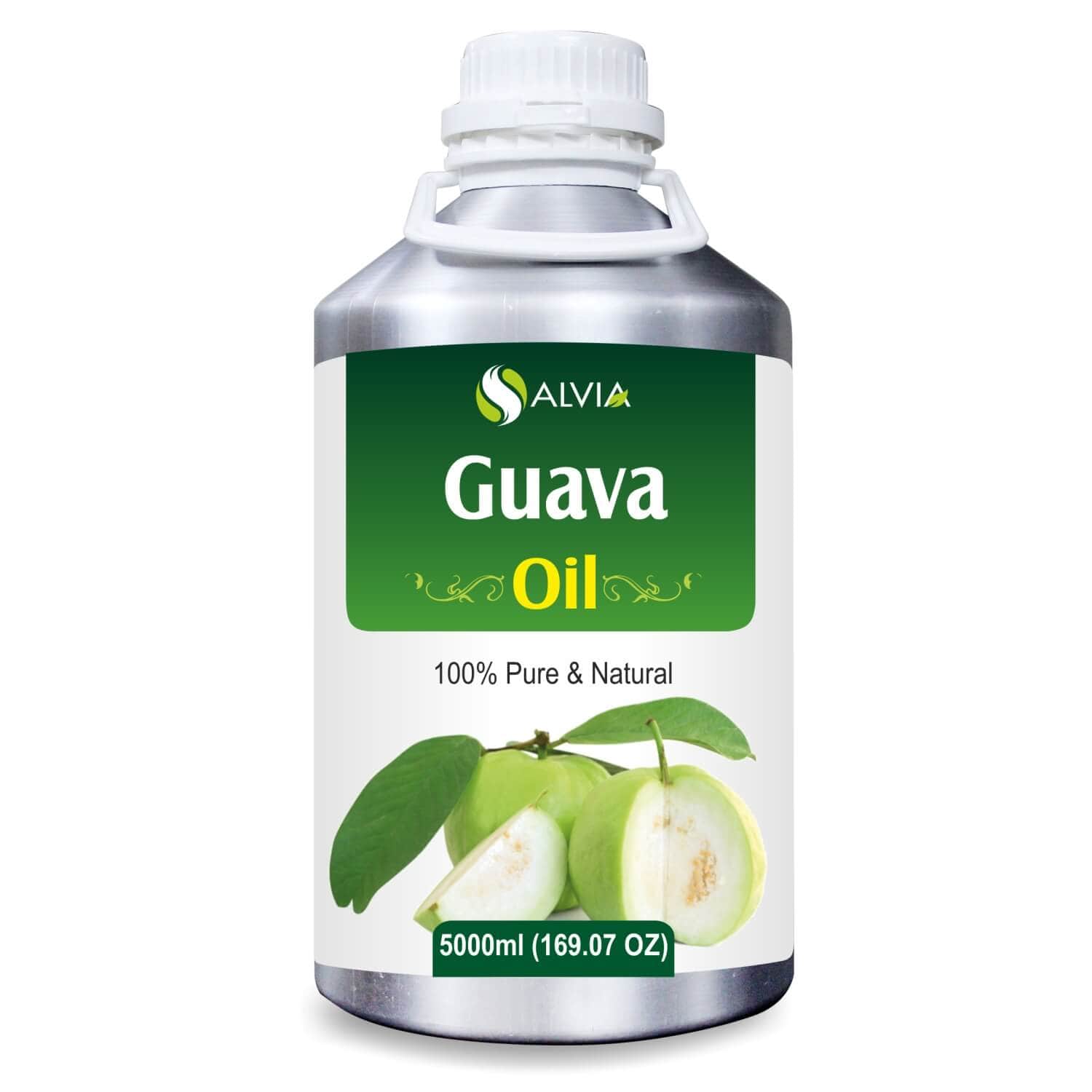 Salvia Natural Carrier Oils 5000ml Guava Oil (Psidium Guajava) 100% Natural Pure Carrier Oil Prevents Dandruff, Maintains Hair Health, Reduces Stretch Marks, Retains Moisture Salvia Natural Carrier Oils 5000ml Guava Oil (Psidium Guajava) 100% Natural Pure Carrier Oil Prevents Dandruff, Maintains Hair Health, Reduces Stretch Marks, Retains Moisture